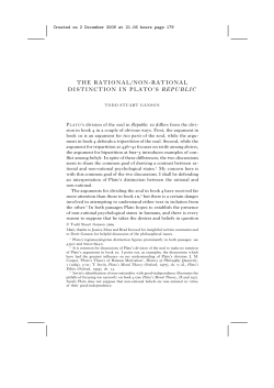 the rational/non-rational distinction in plato`s republic