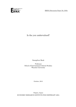 Is the yen undervalued?
