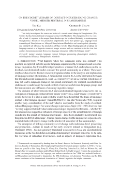 On the cognitive basis of contact-induced sound change