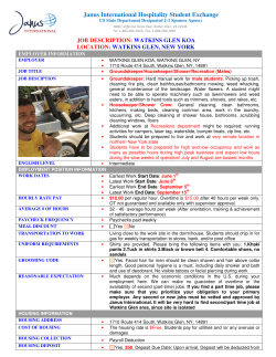 Janus International Hospitality Student Exchange