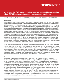 Impact of the CVS Tobacco Sales Removal on
