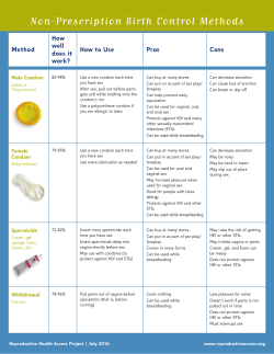 Non-Prescription Birth Control Methods