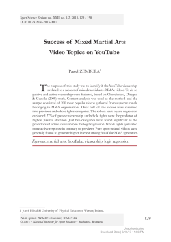Success of Mixed Martial Arts Video Topics on YouTube