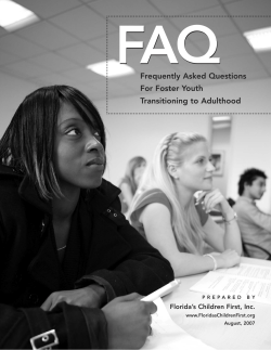 Frequently Asked Questions For Foster Youth Transitioning to