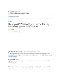 The Impact Of Military Experience On The Higher Education