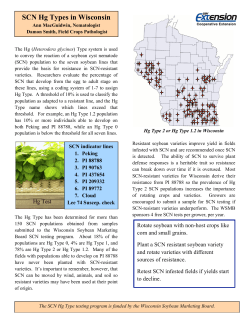 Soybean Cyst Nematode HG Types in Wisconsin