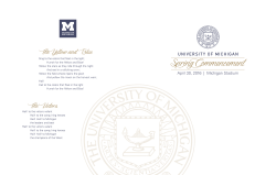 2016 Program - commencement.umich.e