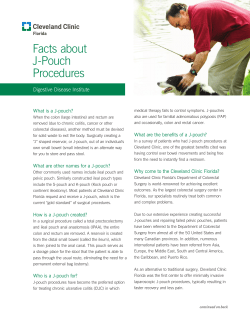 Facts about J-Pouch Procedures