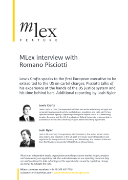 MLex interview with Romano Pisciotti