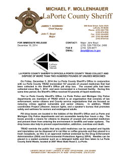 12-18-14 LCSO/Triad Dispose of 200 lbs. of Unused Medicine