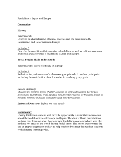 Feudalism in Japan and Europe