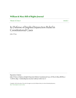 In Defense of Implied Injunction Relief in Constitutional Cases