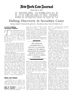 Halting Discovery in Securities Cases