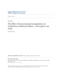 The Effect of environmental manipulation on methadone withdrawal