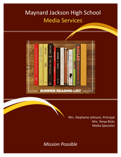 Maynard Jackson High School Media Services