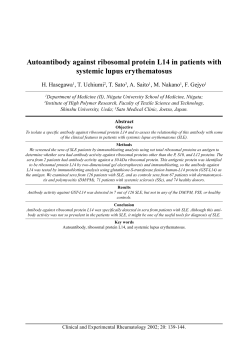 Autoantibody against ribosomal protein L14 in patients with systemic