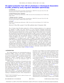 CH radical production from 248 nm photolysis or discharge-jet
