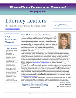 Literacy Leaders - Kentucky Reading Association