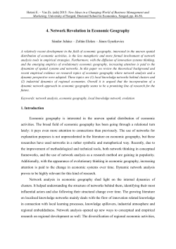 4. Network Revolution in Economic Geography