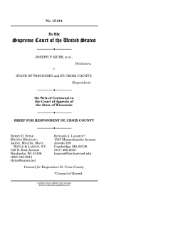 Brief of respondent St. Croix County filed.