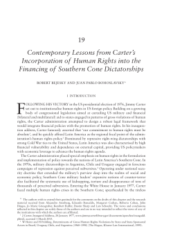 19 Contemporary Lessons from Carter`s Incorporation of Human