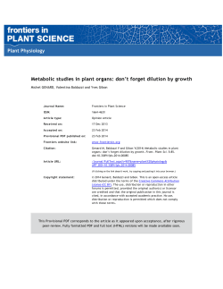 Metabolic studies in plant organs: don`t forget dilution by