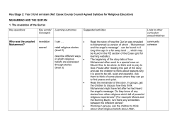 Key Stage 2: Year 3 Unit on Islam (Ref: Essex County Council