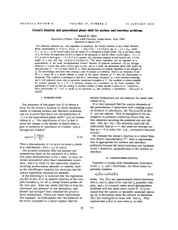 Green`s function and generalized phase shift for surface and