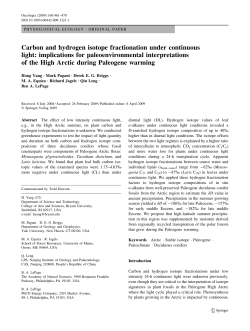 Carbon and hydrogen isotope fractionation under continuous light