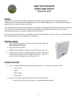 Eagle Scout Notebook Golden Eagle District