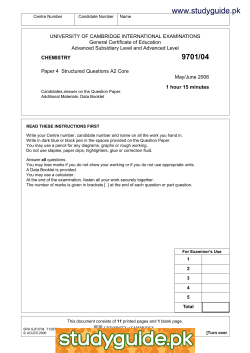 9701/04 - StudyGuide.PK