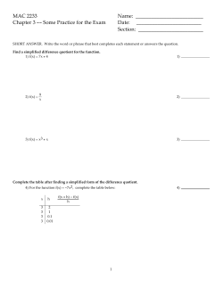 2233 Chapter 3 Some Practice for the Exam with answers