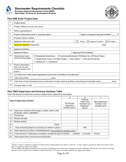 Stormwater Requirements Checklist