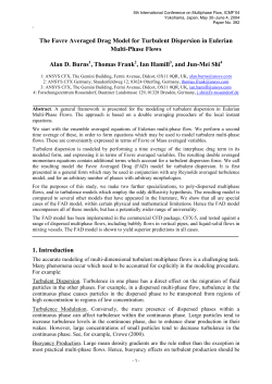 The Favre Averaged Drag Model for Turbulent Dispersion in
