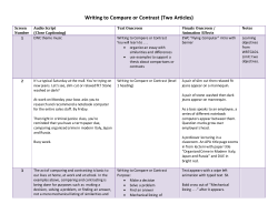 Writing to Compare or Contrast (Two Articles)