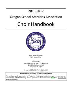 Choir Handbook