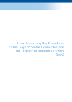 Rules Governing the Procedures of the Players` Status