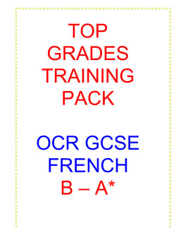top grades training pack ocr gcse french b