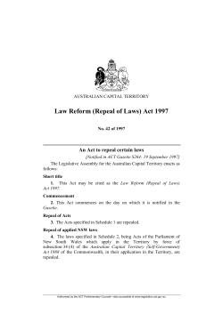 Law Reform (Repeal of Laws) Act 1997