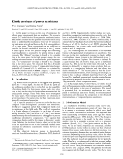 Elastic envelopes of porous sandstones