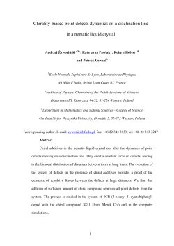 Influence of chiral additives on the motion of point defects in