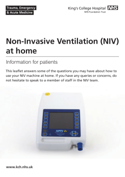 Non-invasive ventilation (NIV) at home.indd