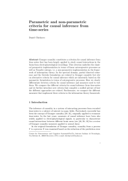 Parametric and non-parametric criteria for causal inference from