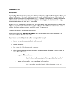 Imperialism DBQ Background