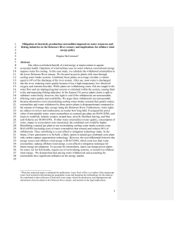 1 Mitigation of electricity production externalities imposed on water