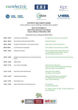 ELECTRICITY AND CLIMATE CHANGE