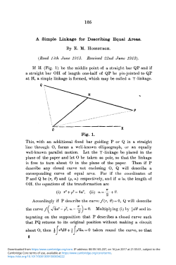 105 A Simple Linkage for Describing Equal Areas.