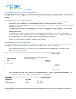 Attaching your Transcript to your Electronic Application