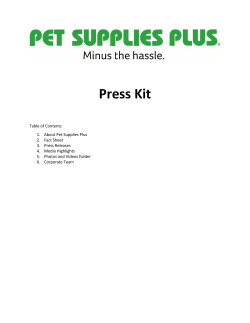 Pet Supplies Plus e-Press Kit