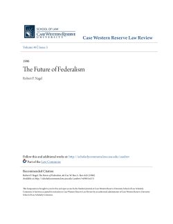 The Future of Federalism - Scholarly Commons